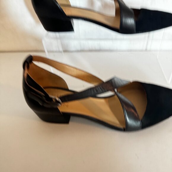 Naturalizer Women's Black Blakely Sandals Size 8.5 Ankle Strap 1" Block Heel Buc - Picture 5 of 13